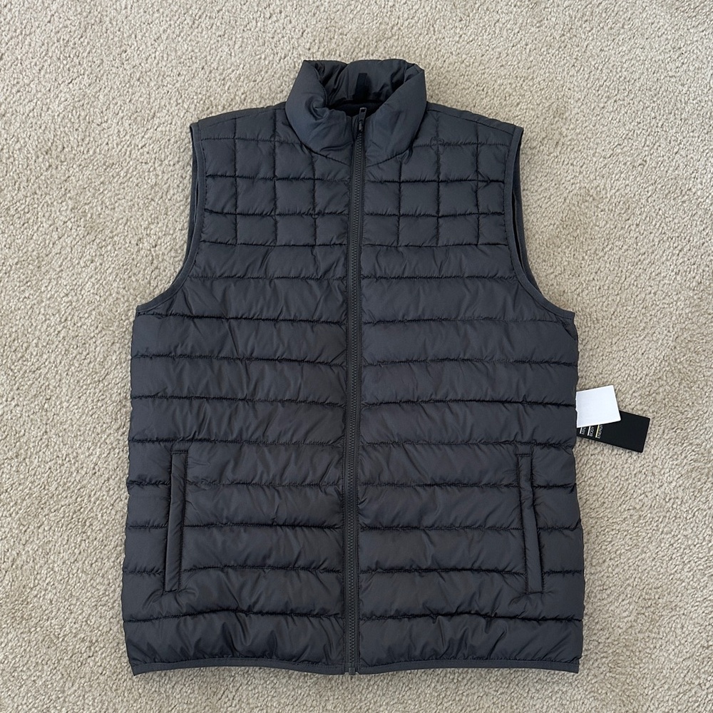 NWT Men's Zella Black Quilted Puffer Vest